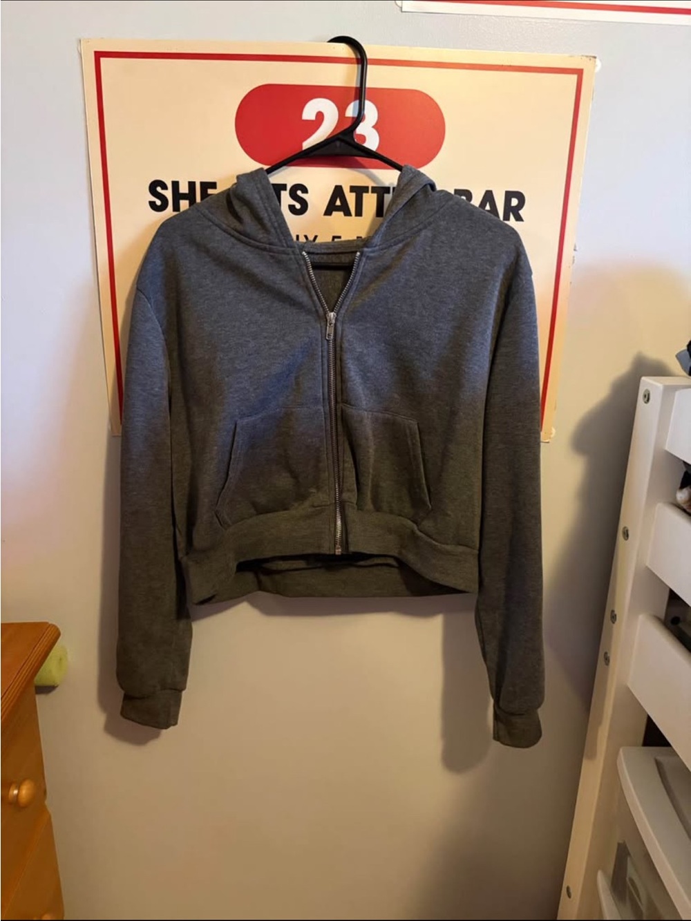 SHEIN Dark Gray Casual Pullover Hoodie